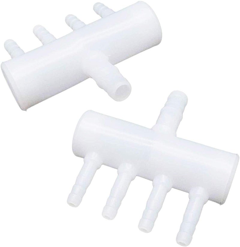 Xiaoyztan 5 Pcs Aquarium 4-Way Air Line Plastic Splitter Air Pump Tubing Connector for Air Flow Diffusion - Image 2